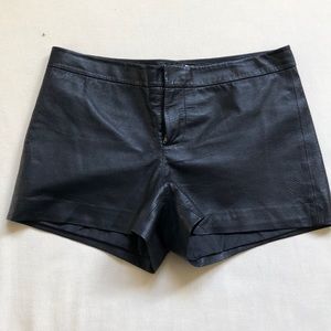 Black Leather Shorts